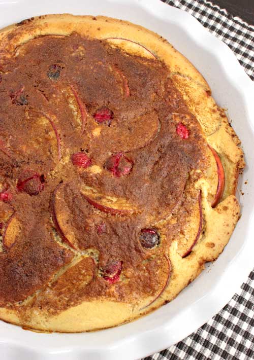 With a few simple ingredients and 30 minutes you can make this one-dish gluten free puff pancake breakfast that's sure to please!