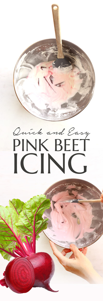 Tint your favorite white icing with beet. Here's the way to do it with fresh beets.