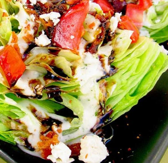 Dairy Free Outback Steakhouse Wedge Salad If you love wedge salads but can't do the dairy-based dressings then you'll love this Dairy Free Outback Steakhouse Wedge Salad.