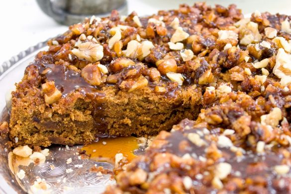 Upside-Down Sticky Toffee Pudding Recipe - Gluten-Free, Dairy-Free, Egg-Free, and Soy-Free! Also optionally refined sugar free.