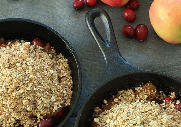 Who doesn't love a good gluten free vegan apple crisp? This one has been jazzed up with a touch of molasses and holiday flavors.