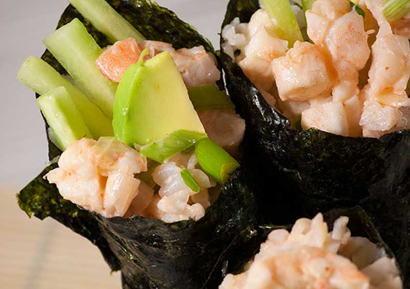 Spicy Shrimp Hand Roll Sushi Filling