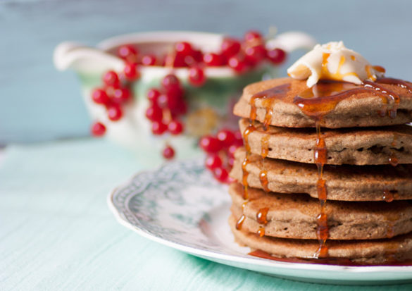 Made with teff flour, these Hearty Gluten Free Vegan Pancakes will have you flipping for more.